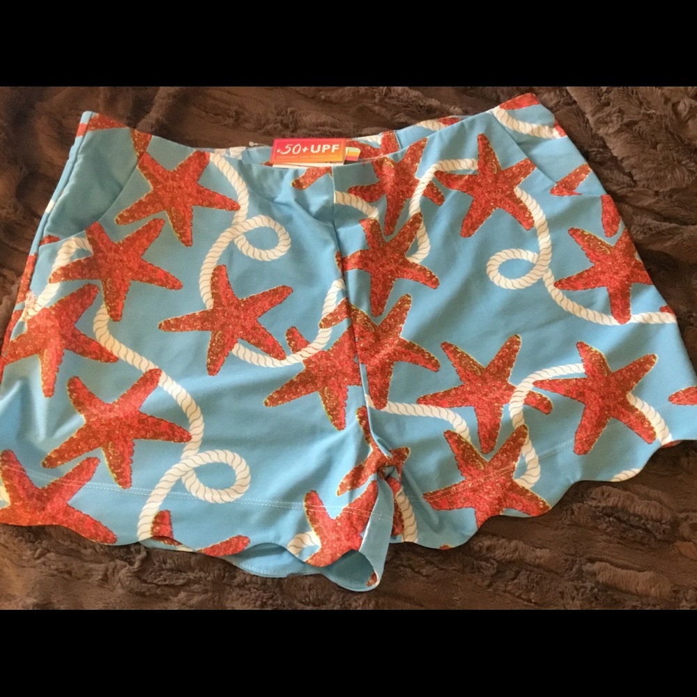 1 Left🚨HP🎉Starfish Shorts Scallop Bottom UPF50+ - Picture 4 of 4